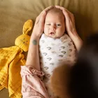 Petite&Mars, Misty, zestaw otulaczy z muślinu bambusowego, Whale Song, 120-120 cm, 2 szt.