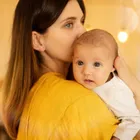 Petite&Mars, zestaw: Moussy, pieluszka z muślinu bambusowego, Ochre Leaves, 68-68 cm, 3 szt.