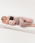 Piapimo, poduszka ciążowa do spania, typ 7, jersey, różowa