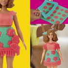 Play-Doh, Barbie Projektantka, Kwiaty i frędzle, zestaw kreatywny z lalką