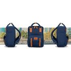 Plecak miejski, granatowo-brązowy, Peterson