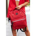 Plecak miejski na laptopa, czerwony, port USB, Himawari