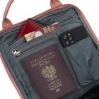 Plecak miejski, różowo-szary, Peterson