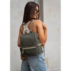 Plecak miejski, zielony, skóra ekologiczna, Peterson