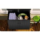 Plonos, skrzynia ogrodowa, czarna, 116-112,5-71 cm, 775l