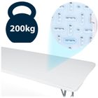 Plonos, stół cateringowy ogrodowy składany, biały, 244 cm