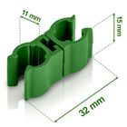 Plonos, złączki do tyczek, zielone, 11 mm, typu 2, 10 szt., PL-941