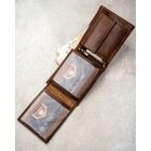 Portfel, brązowy, skórzany, RFID, Peterson