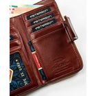 Portfel, ciemnobrązowy, skóra ekologiczna, Peterson