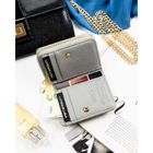 Portfel, czarno-biały, skórzany, Peterson