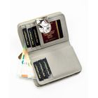 Portfel, czarno-biały, skórzany, Peterson