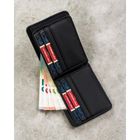 Portfel, czarno-szary, skóra ekologiczna, Peterson