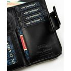 Portfel, czarny, skóra ekologiczna, Peterson