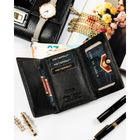 Portfel, czarny, skóra ekologiczna, Peterson