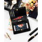 Portfel, czarny, skóra ekologiczna, Peterson