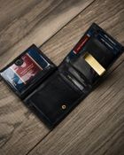 Portfel, czarny, skórzany, Peterson