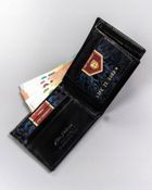 Portfel, czarny, skórzany, Peterson