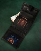 Portfel, czarny, skórzany, RFID, Peterson