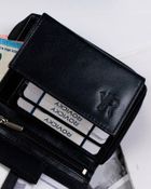 Portfel, czarny, skórzany, RFID, Rovicky