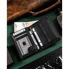 Portfel, czarny, skórzany, RFID, Rovicky