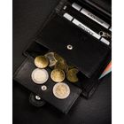 Portfel, czarny, skórzany, Ronaldo