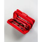 Portfel, czerwony, skóra ekologiczna, 4U Cavaldi