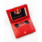 Portfel, czerwony, skóra ekologiczna, Peterson