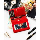 Portfel, czerwony, skóra ekologiczna, Peterson