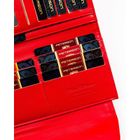 Portfel, czerwony, skóra ekologiczna, Peterson