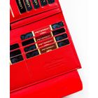 Portfel, czerwony, skóra ekologiczna, Peterson