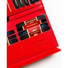 Portfel, czerwony, skóra ekologiczna, Peterson