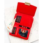 Portfel, czerwony, skóra ekologiczna, Peterson