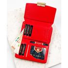 Portfel, czerwony, skóra ekologiczna, Peterson