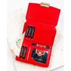 Portfel, czerwony, skóra ekologiczna, Peterson