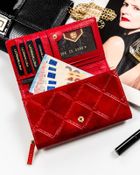 Portfel, czerwony, skórzany, Peterson