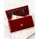 Portfel, czerwony, skórzany, Peterson