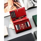 Portfel, czerwony, skórzany, Peterson