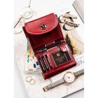 Portfel, czerwony, skórzany, Peterson