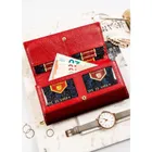 Portfel, czerwony, skórzany, Peterson