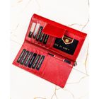 Portfel, czerwony, skórzany, Peterson