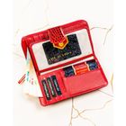 Portfel, czerwony, skórzany, Peterson