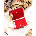 Portfel, czerwony, skórzany, RFID, Rovicky