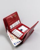 Portfel, czerwony, skórzany, Rovicky