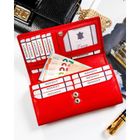 Portfel, czerwony, skórzany, Rovicky