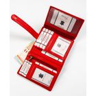 Portfel, czerwony, skórzany, Rovicky