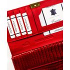 Portfel, czerwony, skórzany, Rovicky