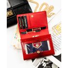 Portfel, czerwony, skórzany, Rovicky