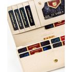 Portfel, ecru, Peterson