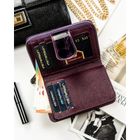 Portfel, fioletowy, skóra naturalna i ekologiczna, Peterson