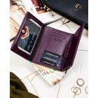 Portfel, fioletowy, skóra naturalna i ekologiczna, RFID, Peterson